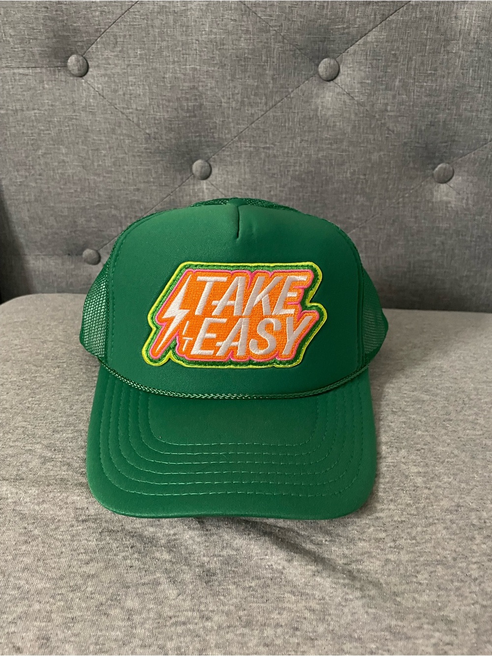 Green "Take It Easy" Trucker Hat